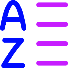 List A To Z Icon from Flex Neon Set