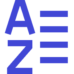 List A To Z Icon from Sharp Duo Set