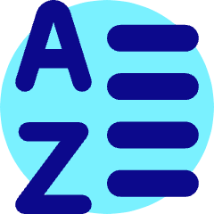 List A To Z Icon from Core Pop Set