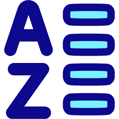 List A To Z Icon from Plump Pop Set