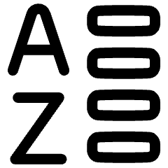 List A To Z Icon from Plump Line Set