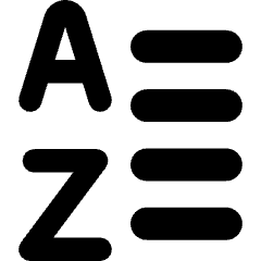 List A To Z Icon from Core Remix Set