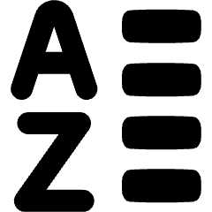 List A To Z Icon from Plump Remix Set