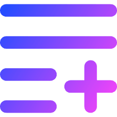 List Add Icon from Flex Gradient Set