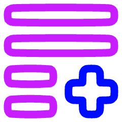 List Add Icon from Plump Neon Set