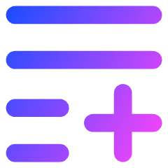 List Add Icon from Core Gradient Set