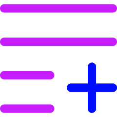 List Add Icon from Flex Neon Set