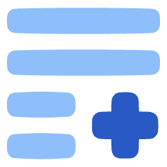 List Add Icon from Plump Flat Set