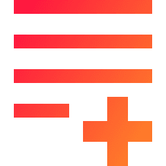 List Add Icon from Sharp Gradient Set