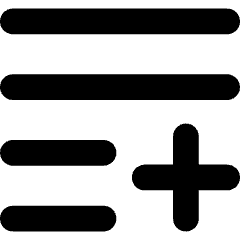 List Add Icon from Flex Solid Set