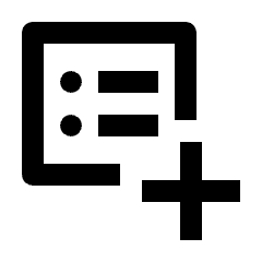 List Alt Add Icon from Outlined Line - Streamline Material Set