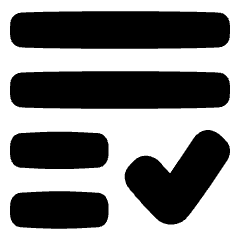 List Check Icon from Plump Solid Set