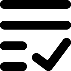 List Check Icon from Micro Solid Set