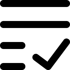 List Check Icon from Micro Line Set