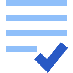 List Check Icon from Sharp Flat Set