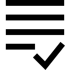 List Check Icon from Sharp Line Set