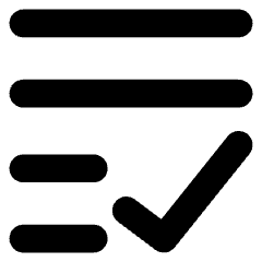 List Check Icon from Core Solid Set