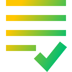 List Check Icon from Sharp Gradient Set