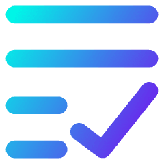 List Check Icon from Core Gradient Set