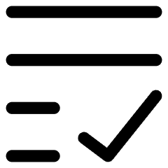 List Check Icon from Core Line Set