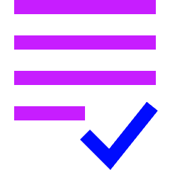 List Check Icon from Sharp Neon Set