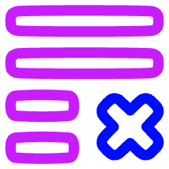 List Cross Icon from Plump Neon Set