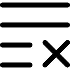 List Cross Icon from Flex Line Set