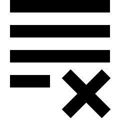 List Cross Icon from Sharp Remix Set