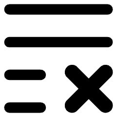 List Cross Icon from Core Remix Set