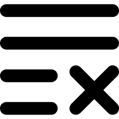 List Cross Icon from Flex Solid Set
