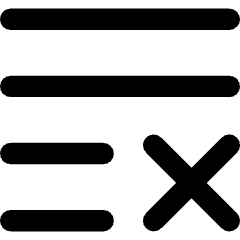 List Cross Icon from Flex Remix Set