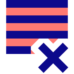 List Cross Icon from Sharp Pop Set