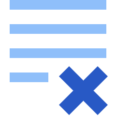 List Cross Icon from Sharp Flat Set