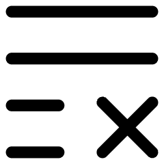 List Cross Icon from Core Line Set
