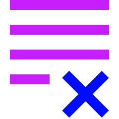 List Cross Icon from Sharp Neon Set