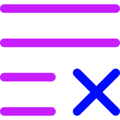 List Cross Icon from Flex Neon Set