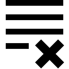 List Cross Icon from Sharp Solid Set