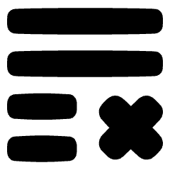 List Cross Icon from Plump Solid Set