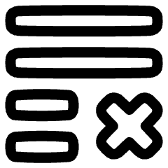 List Cross Icon from Plump Line Set