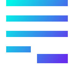 List Minus Icon from Sharp Gradient Set