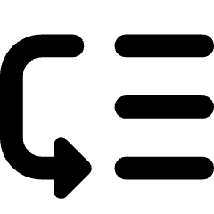 List Priority Low Move Down Icon from Core Solid Set