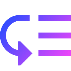 List Priority Low Move Down Icon from Sharp Gradient Set