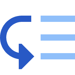 List Priority Low Move Down Icon from Sharp Flat Set