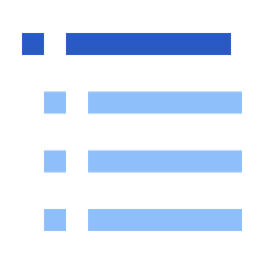 List Sub Items Icon from Sharp Flat Set