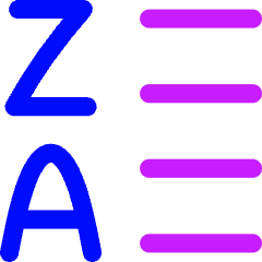List Z To A Icon from Flex Neon Set