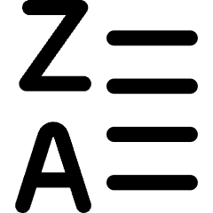 List Z To A Icon from Core Line Set