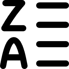 List Z To A Icon from Flex Remix Set