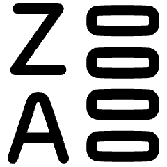 List Z To A Icon from Plump Line Set