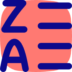 List Z To A Icon from Flex Pop Set