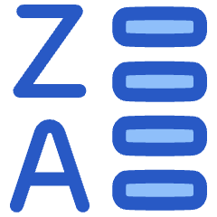 List Z To A Icon from Plump Duo Set